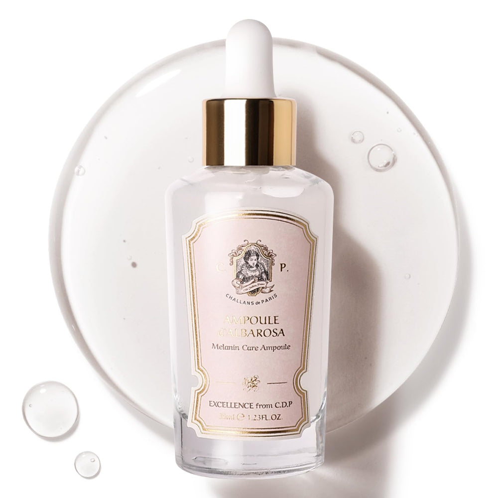 CHALLANS de PARIS Ampoule Albarosa: bouteille glow pour peau lumineuse.