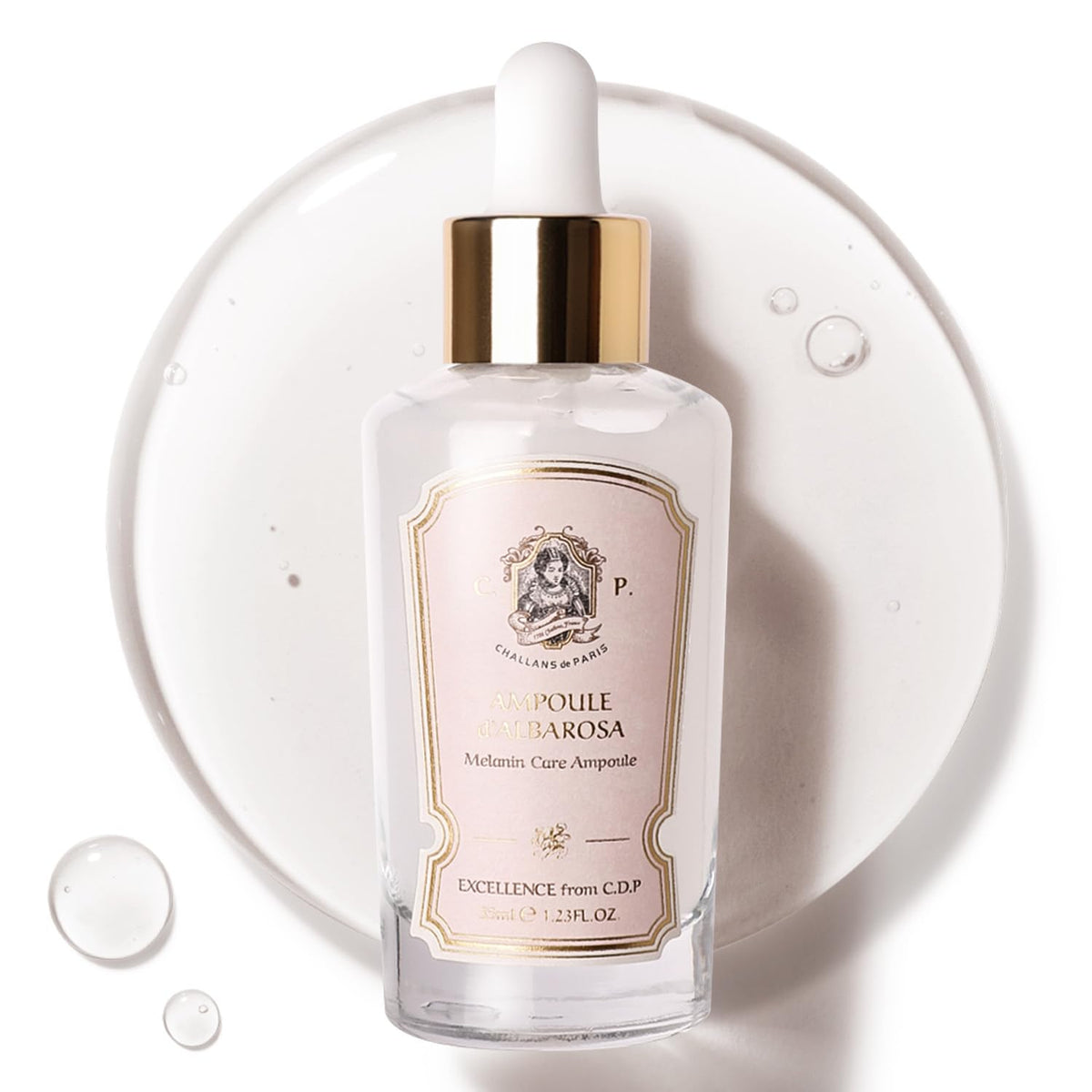 CHALLANS de PARIS Ampoule Albarosa: bouteille glow pour peau lumineuse.