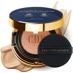 CHALLANS de PARIS Cushion Radiant Glow compact pour teint lumineux durable.