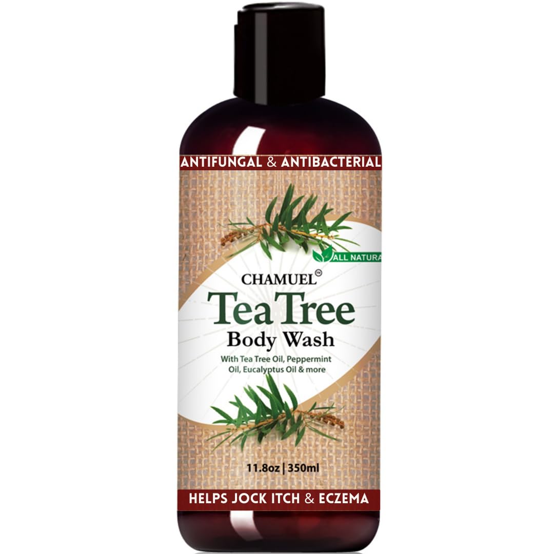 Chamuel Tea Tree Body Wash bouteille: nettoyage en douceur et parfum frais
