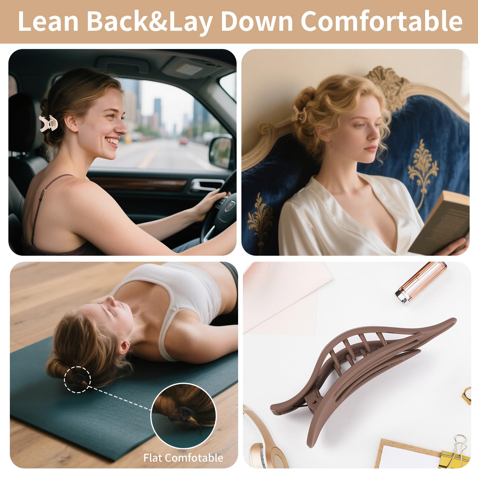 CHANDAT accessoires cheveux pratiques pour le quotidien, bain et sport