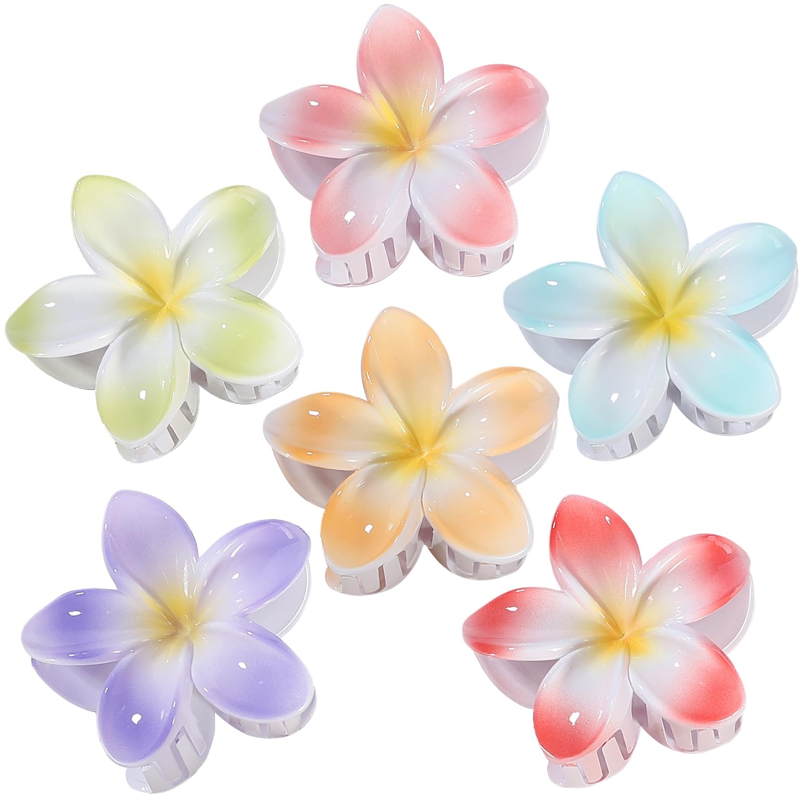 CHANDAT broches hibiscus rose clair, idéale pour fixer les cheveux pendant les vacances.