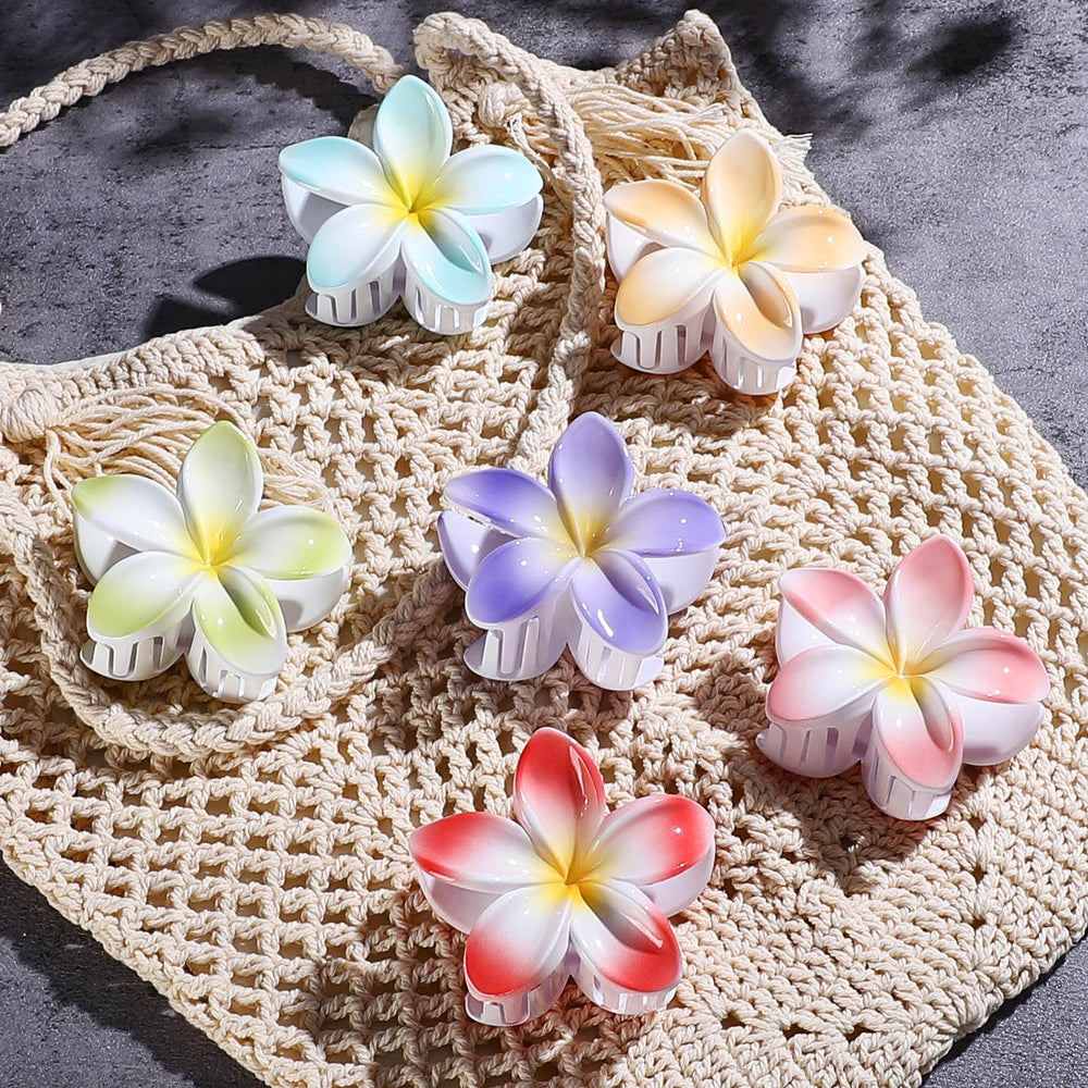 CHANDAT broches hibiscus rouge clair, accessoire coloré pour un look estival.