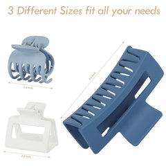 CHANDAT clip carré 2 pouces bleu ciel idéal pour cheveux fins