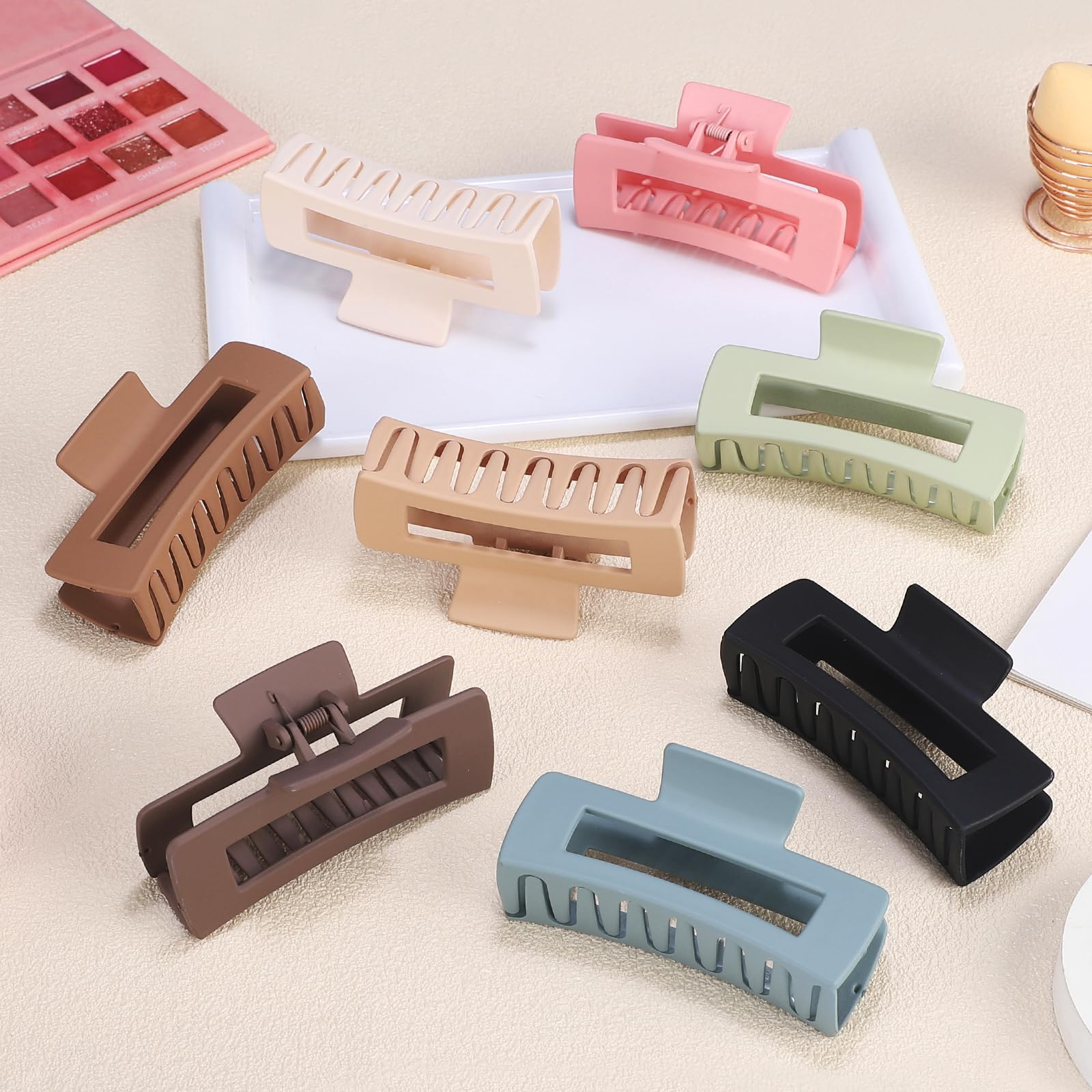 CHANDAT clips cheveux rectangle grand bleu, idéal pour créer des looks rapides et efficaces.