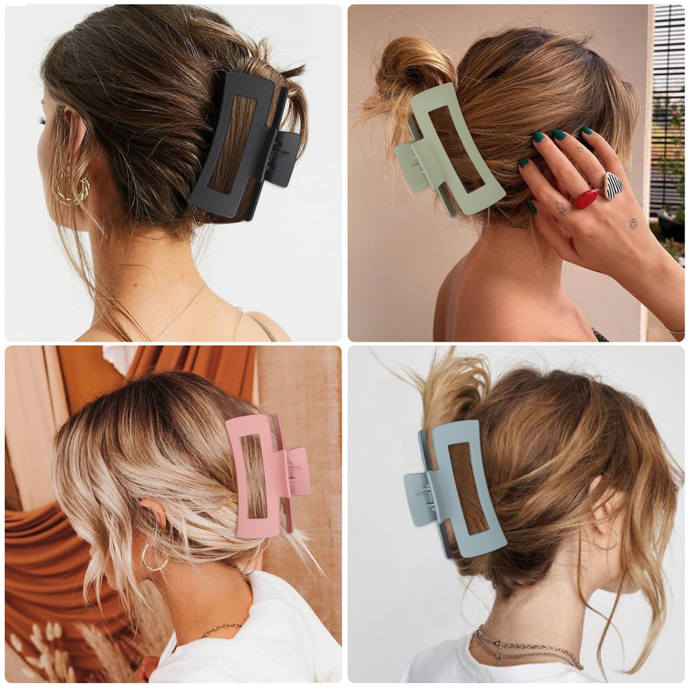 CHANDAT clips cheveux rectangle grand rose, ajout de couleur pour compléter votre tenue.