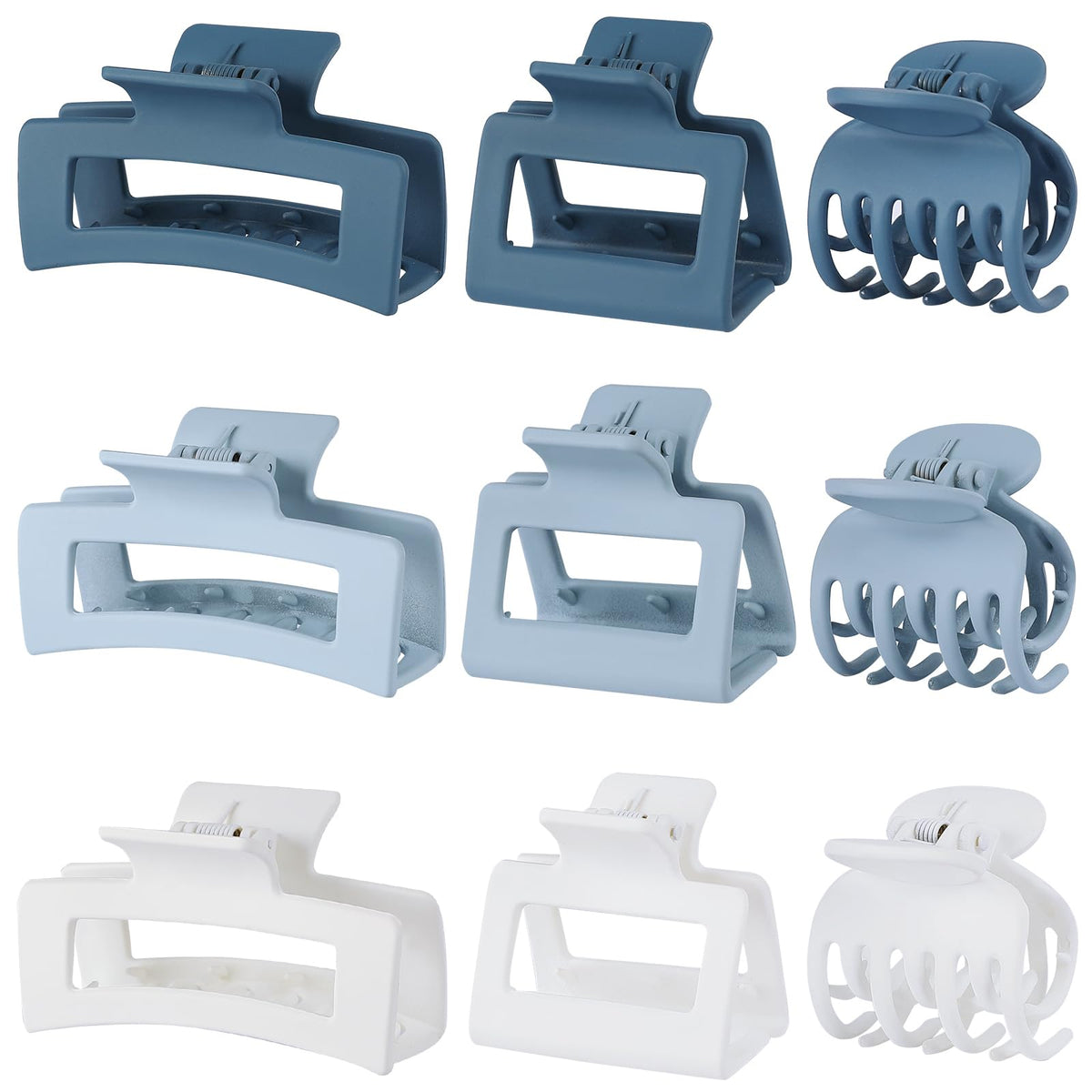 CHANDAT ensemble de 9 clips à cheveux bleus pour coiffures rapides et pratiques