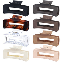 CHANDAT pince carré 4,1 pouces noir mat, maintien fiable pour cheveux épais.