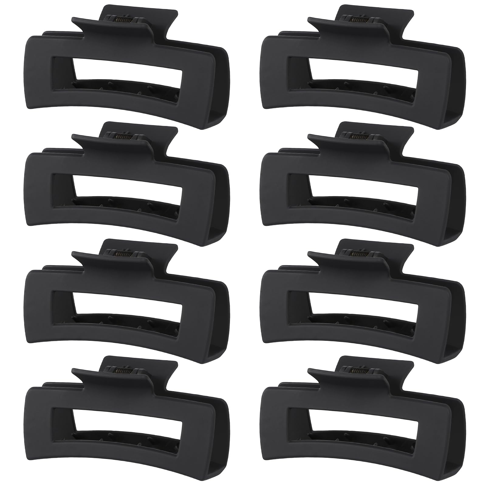 Pinces Chandat grand rectangle noir 4,1 pouces, maintien sûr pour cheveux épais.