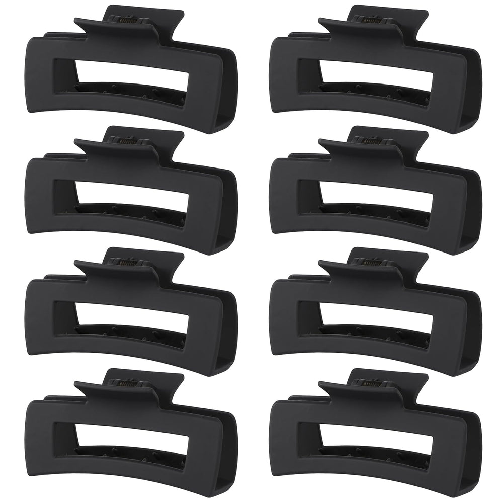 Pinces Chandat grand rectangle noir 4,1 pouces, maintien sûr pour cheveux épais.
