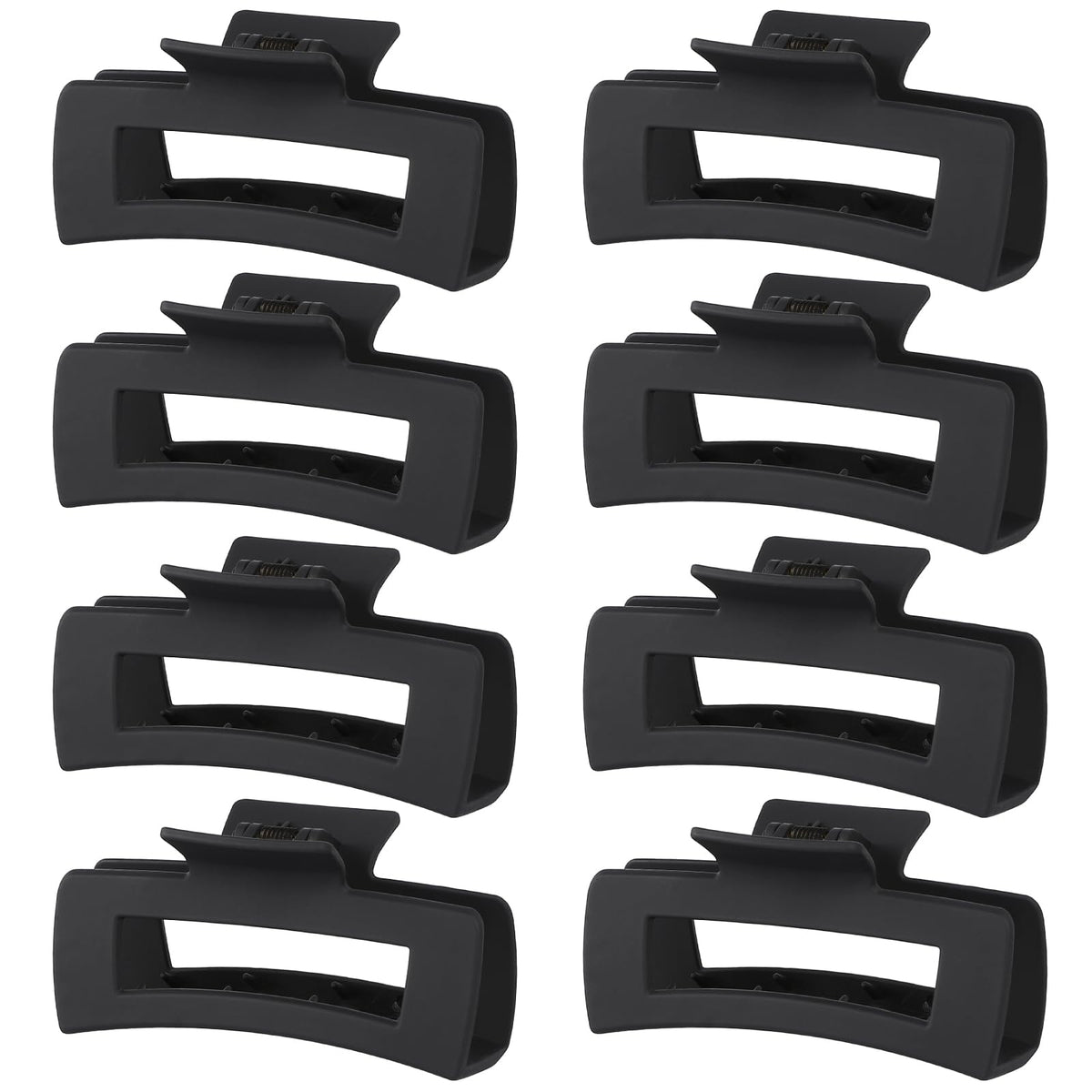 Pinces Chandat grand rectangle noir 4,1 pouces, maintien sûr pour cheveux épais.