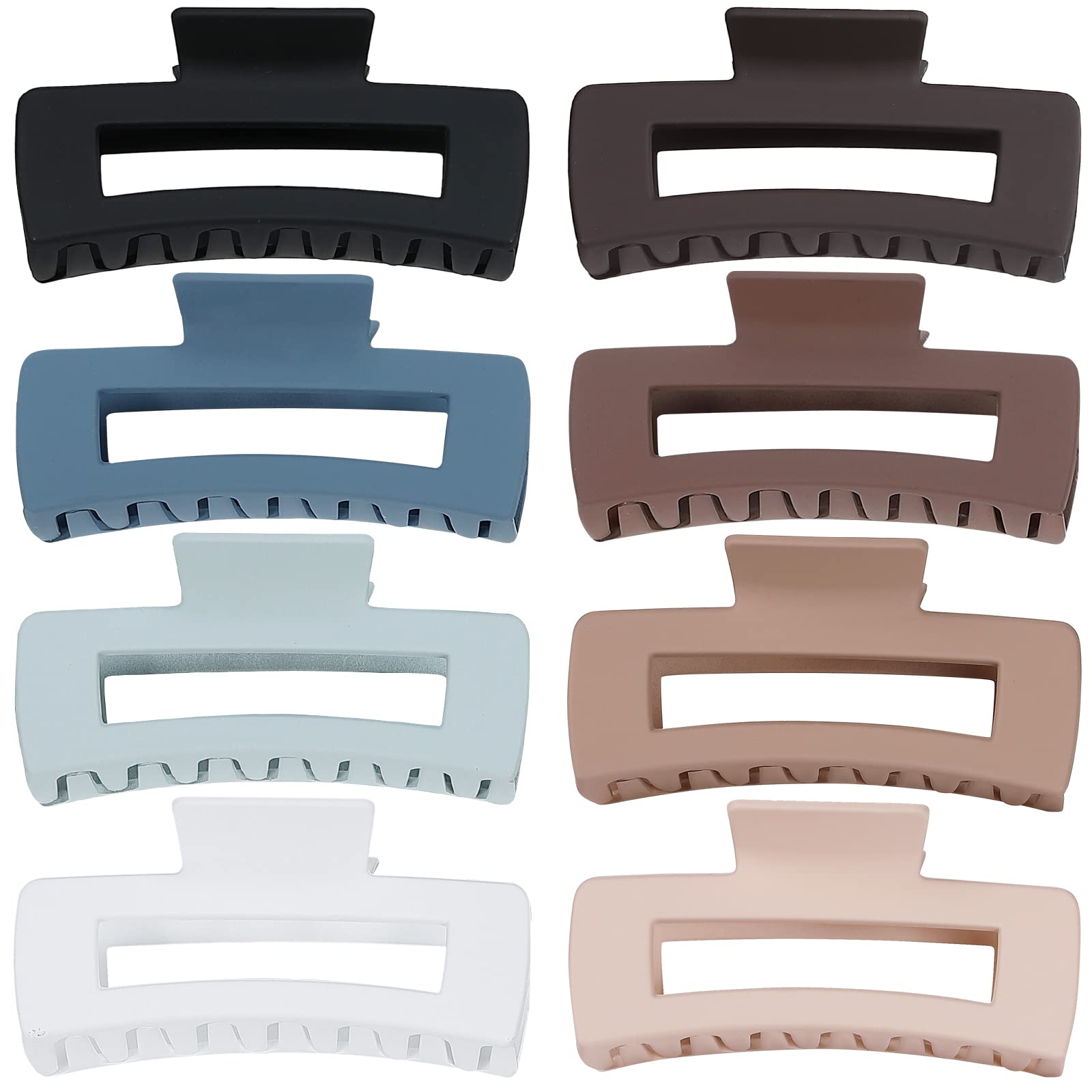 CHANDAT pinces-cheveux rectangles brun, prise anti-glissement pour styles quotidiens.