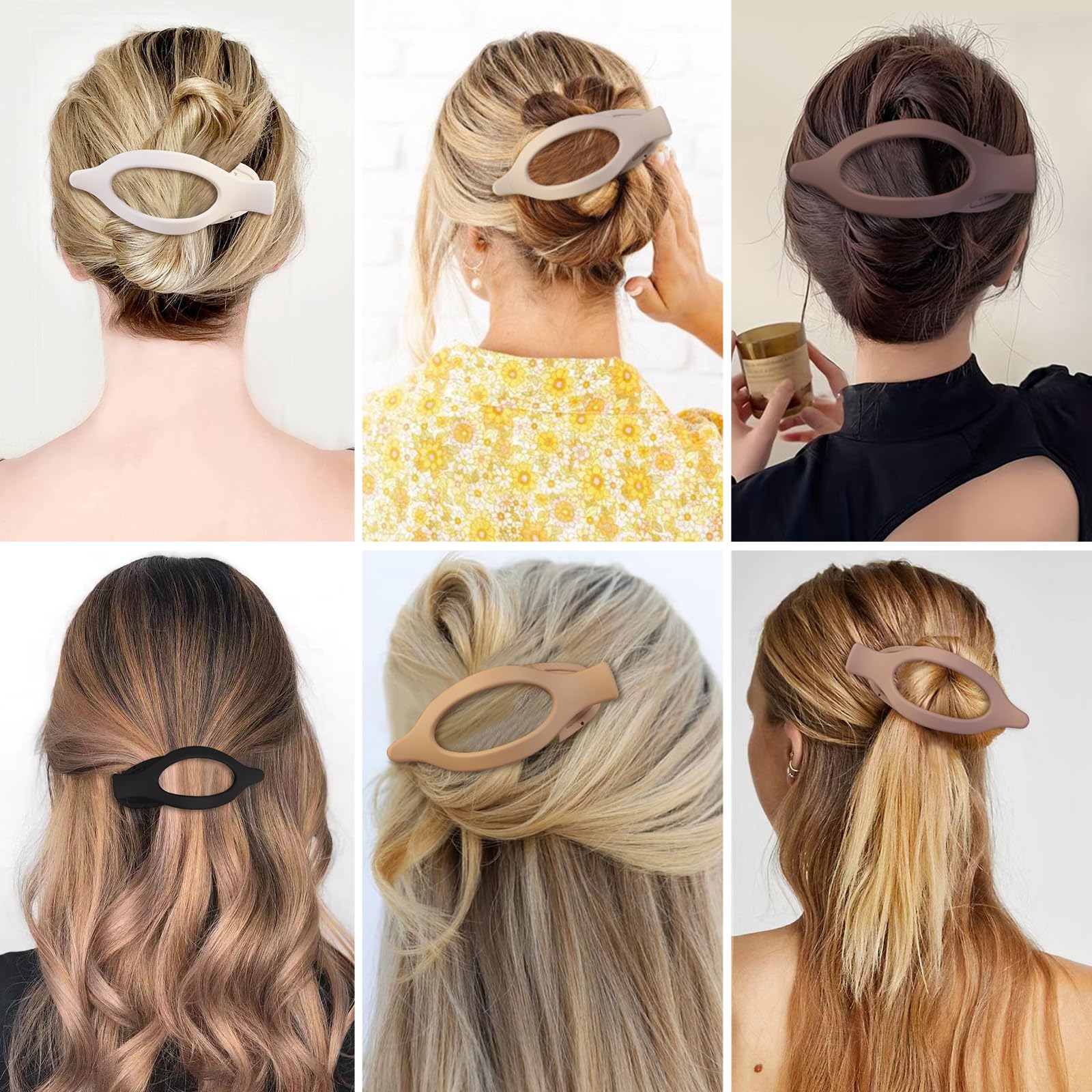 CHANDAT pinces-cheveux plates jaune touche colorée et pratique
