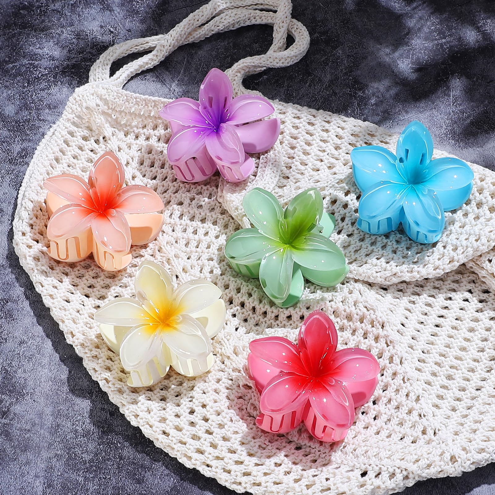 CHANDAT pinces hibiscus violettes, maintiennent durablement les cheveux fins ou épais