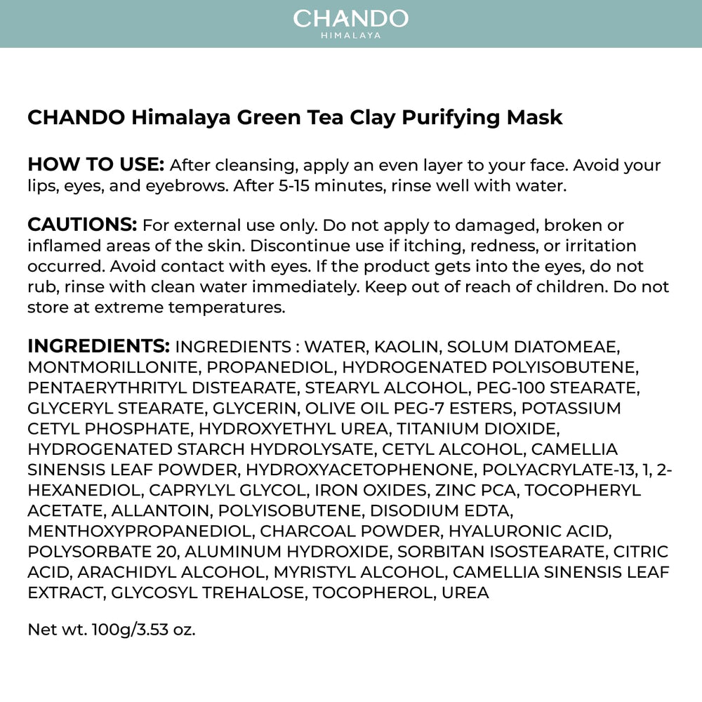 CHANDO HIMALAYA Utilisation hebdomadaire pour une routine soin visage