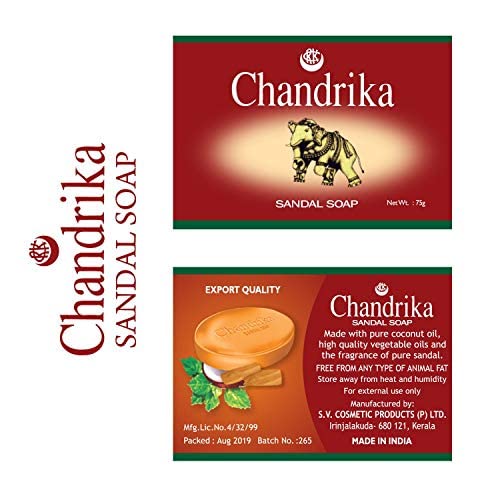 Chandrika savon solide au santal – parfum boisé qui apaise les sens