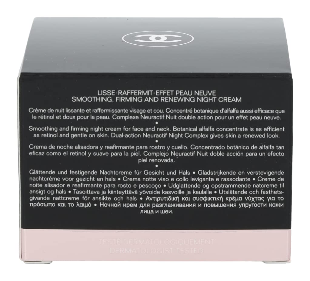 Emballage noir chic CHANEL Le Lift Crème de Nuit 50 g