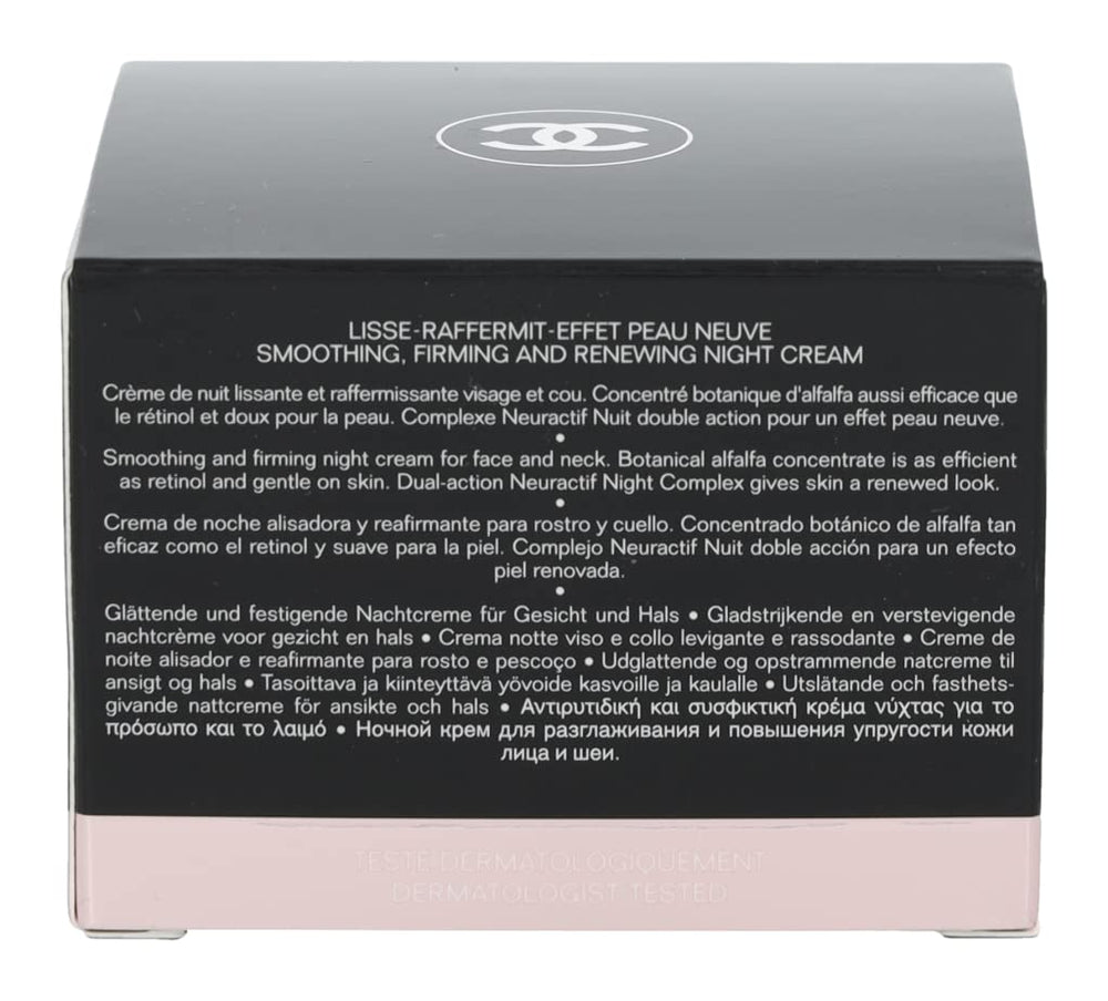 Emballage noir chic CHANEL Le Lift Crème de Nuit 50 g