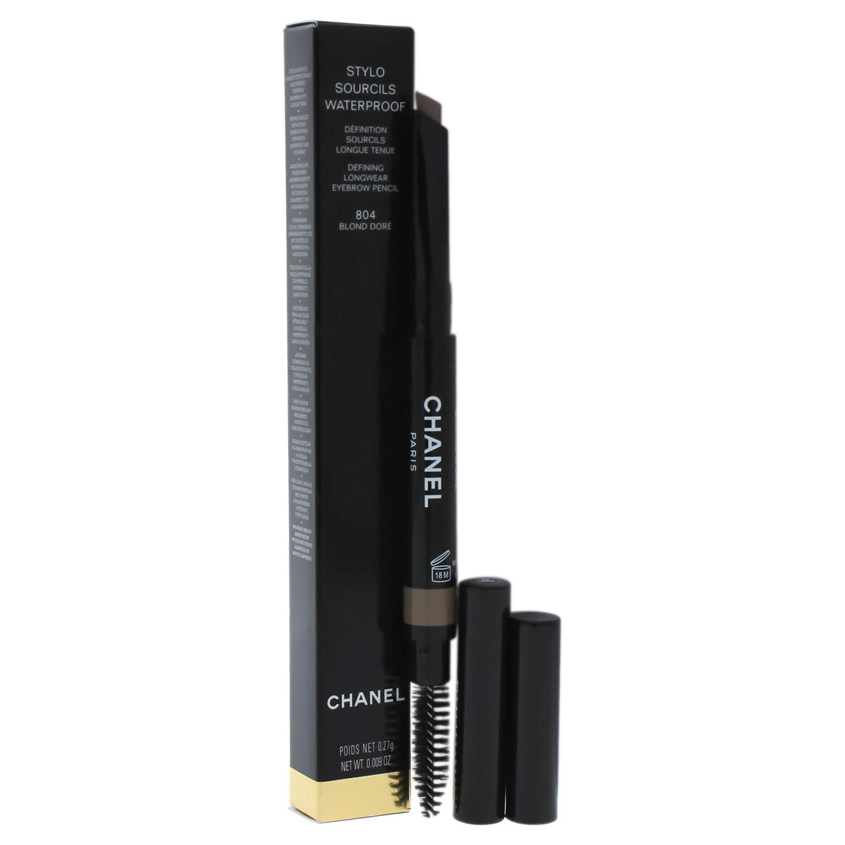 CHANEL Stylo Sourcils Résistance à l'eau 804 Blond Doré – précision et tenue longue durée.