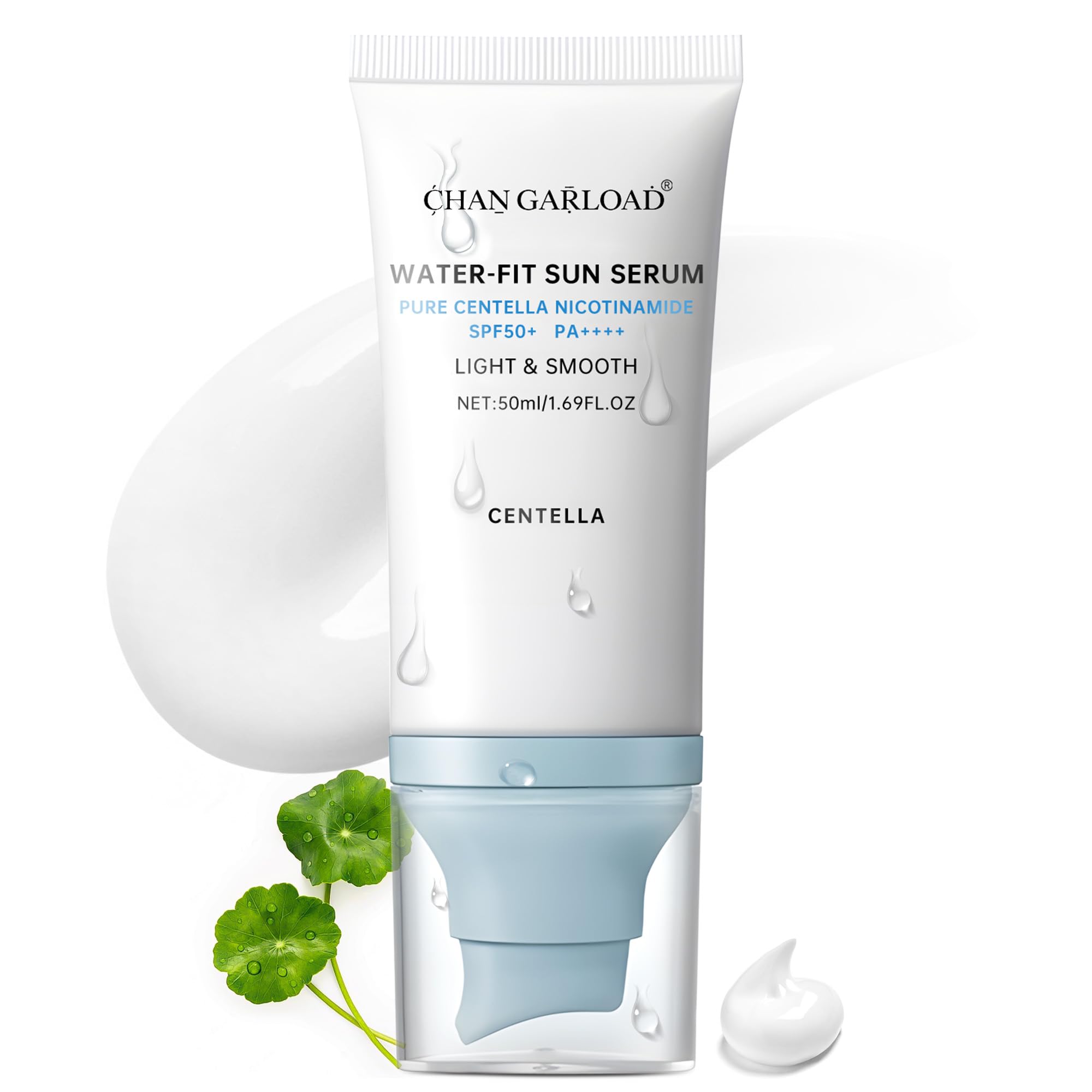 CHANGARLOAD bouteille solaire visage et corps SPF50 centella, hydratation légère idéale.