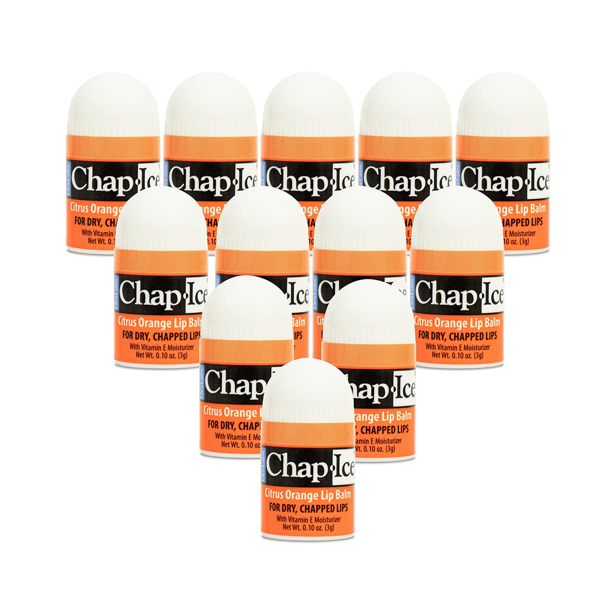 CHAP-ICE baume lèvres citrus orange mini tube pour hydratation rapide