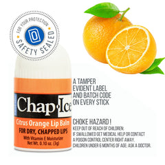 CHAP-ICE senteur citrus orange rafraîchit légèrement les lèvres