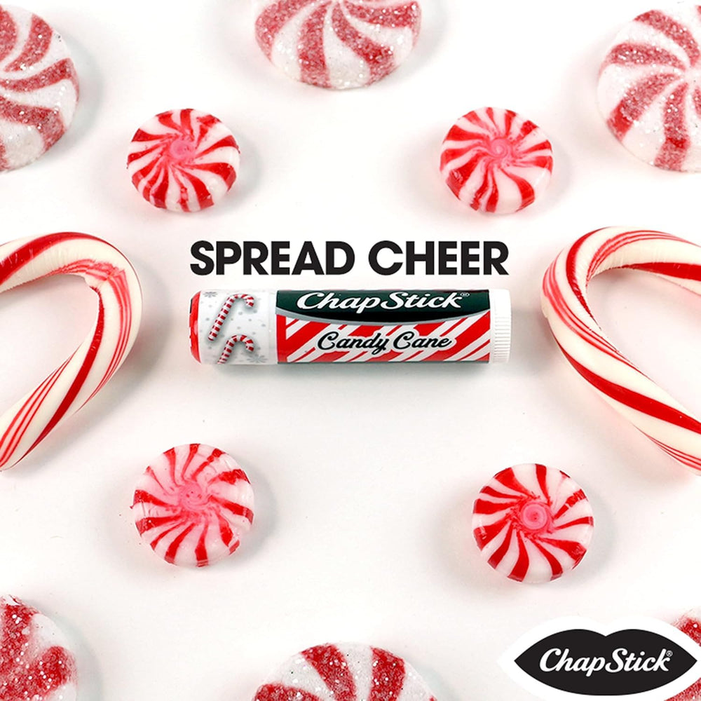 ChapStick logo on classic lip balm, trusted American brand.