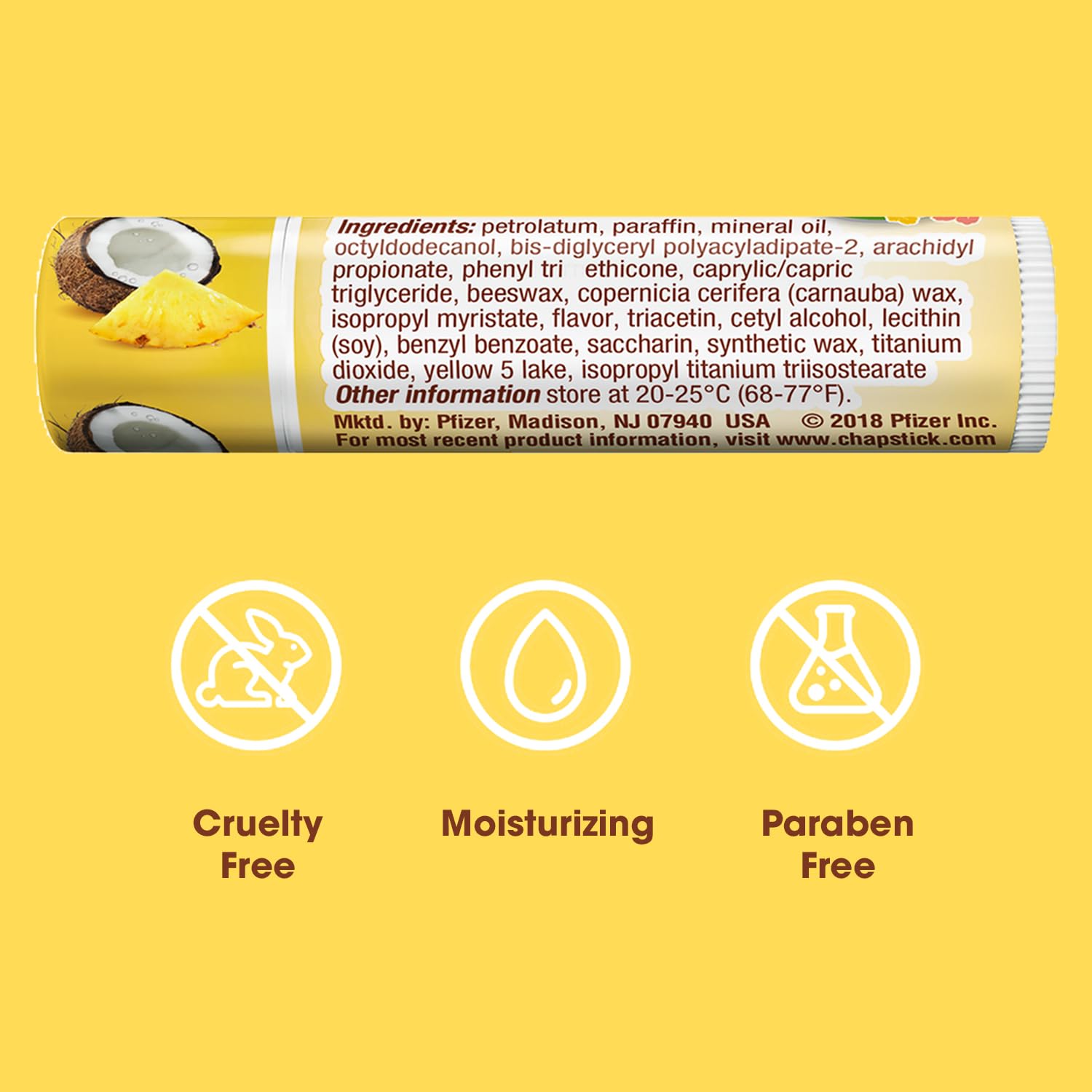 ChapStick baume levres texture douce offre application rapide et confortable.