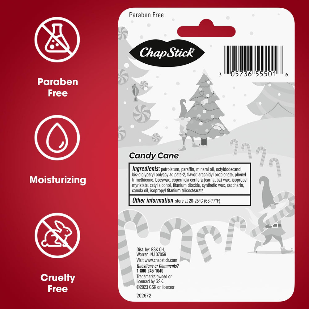 Ensemble-trente-six ChapStick Candy Cane pour stocker et partager.
