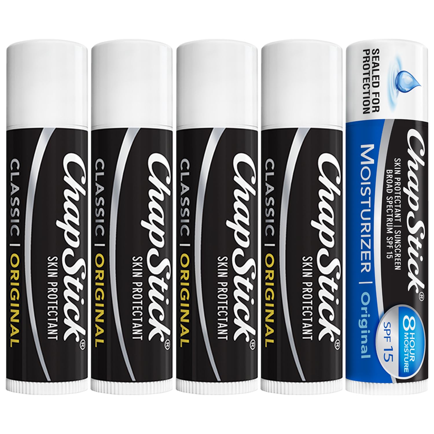 ChapStick baume levres Original ensemble 4-pack, hydratation pratique.