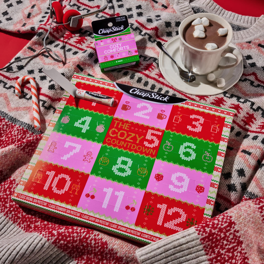 ChapStick Calendrier Avent saveur Fraise, douceur fruitée pour lèvres.