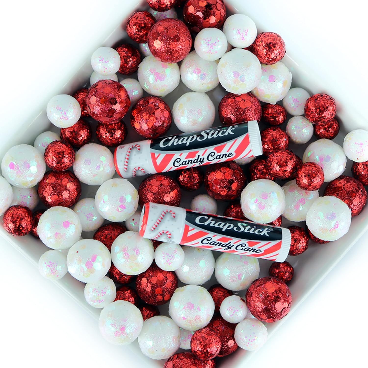 Candy Cane ChapStick in a stocking stuffer for holidays.