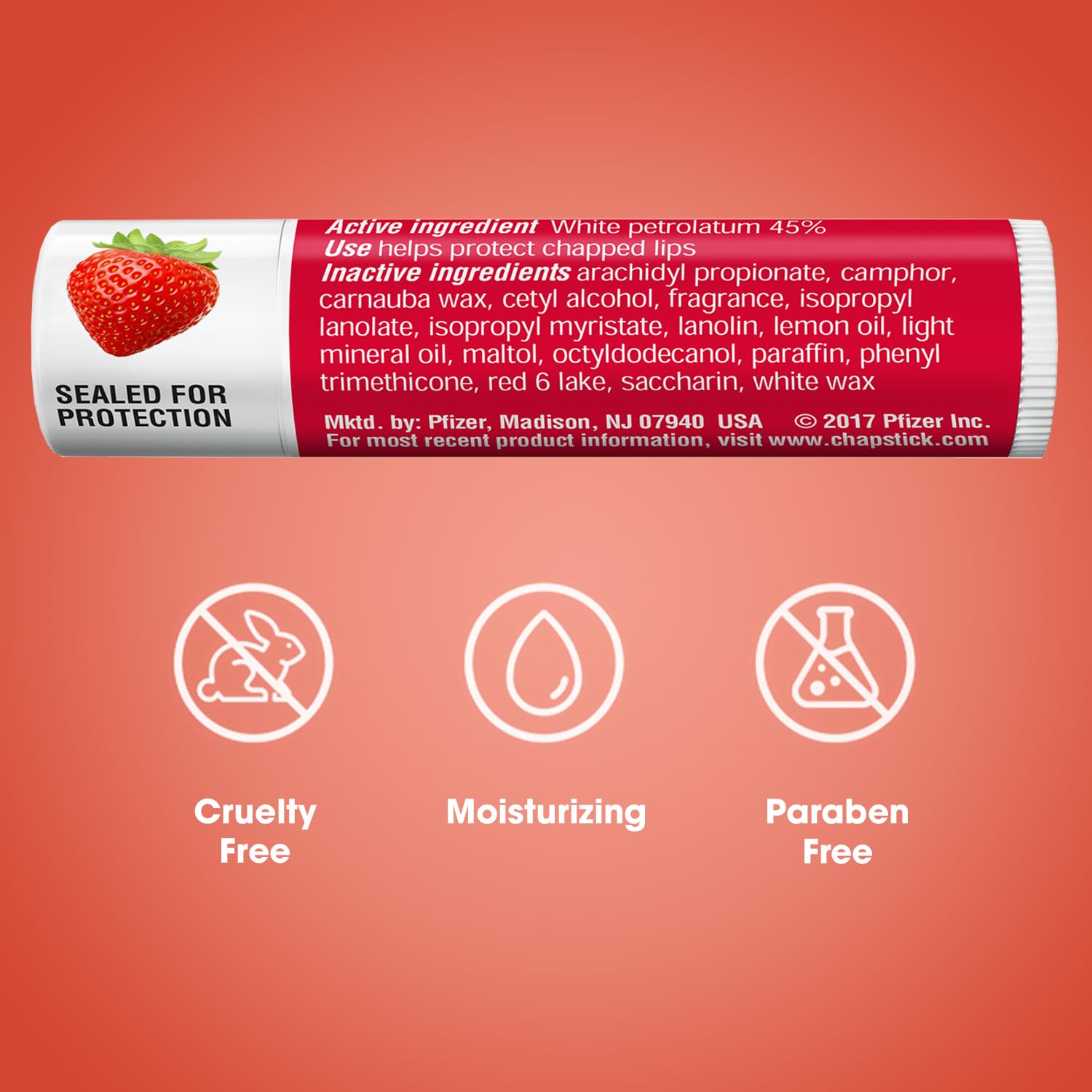 Soin ChapStick fraise: 12 tubes prêts à l'emploi.
