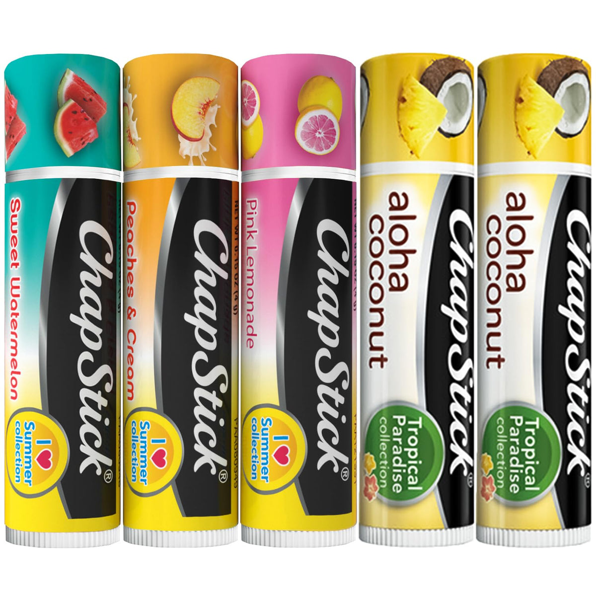 ChapStick ensemble été emballage, parfait comme cadeau et pour emporter en vacances.