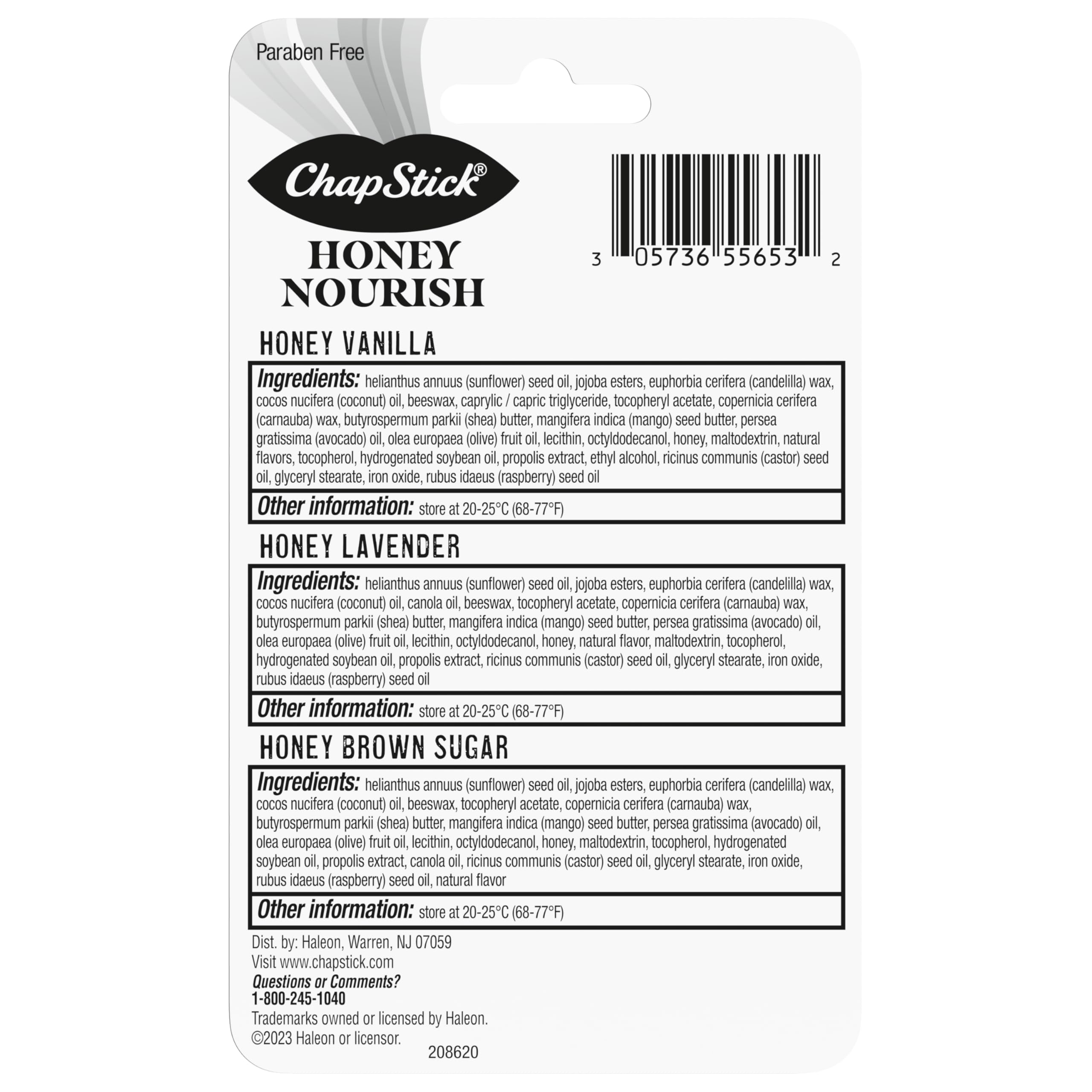 ChapStick Honey Nourish application facile, lèvres lisses et confortables.