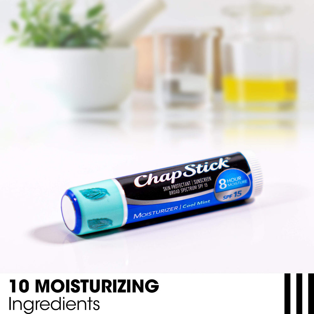 ChapStick Hydratant SPF15 Menthe aloe vitamine E pour nourrir.