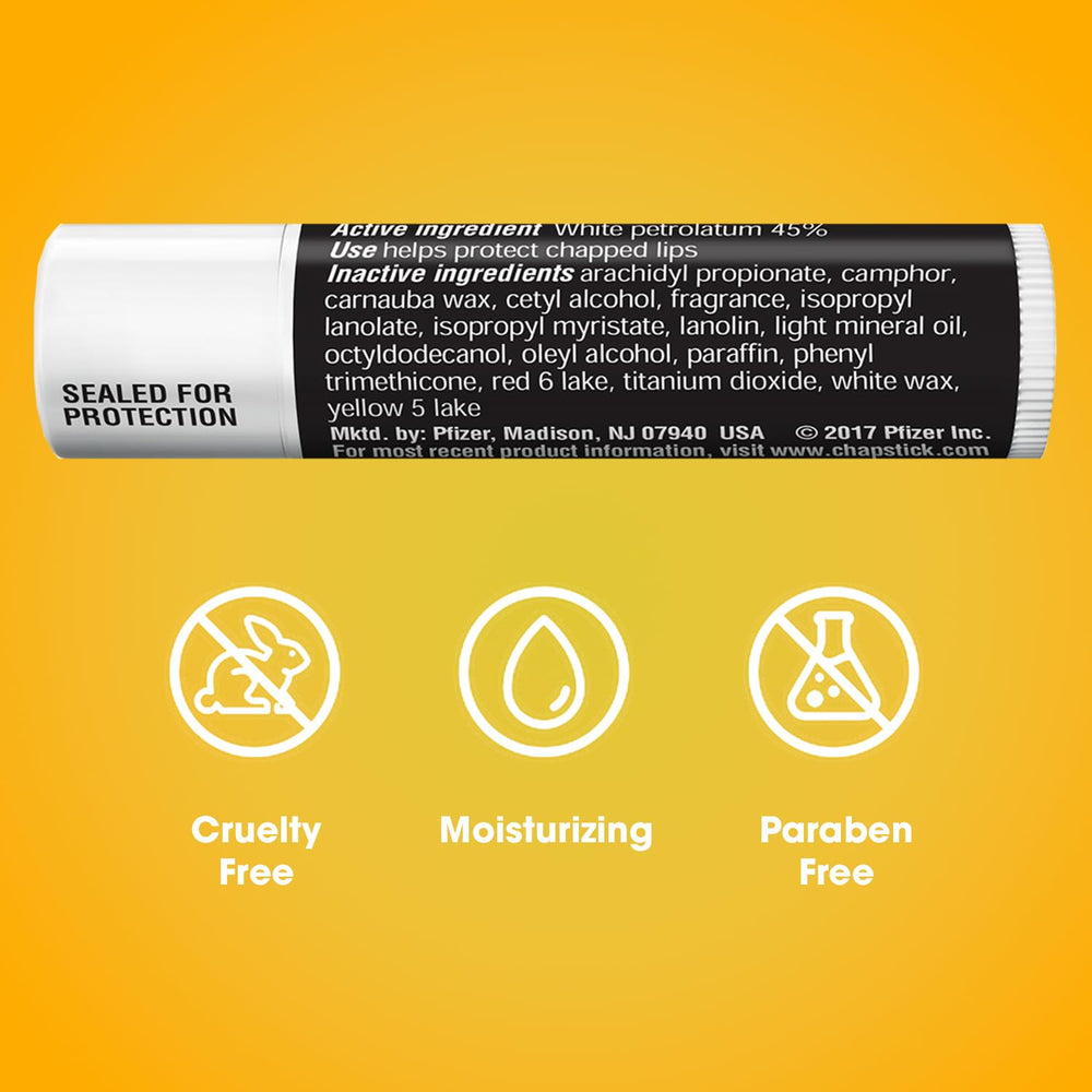 ChapStick baume lèvres Original, 0,15 once pour douceur instantanée.