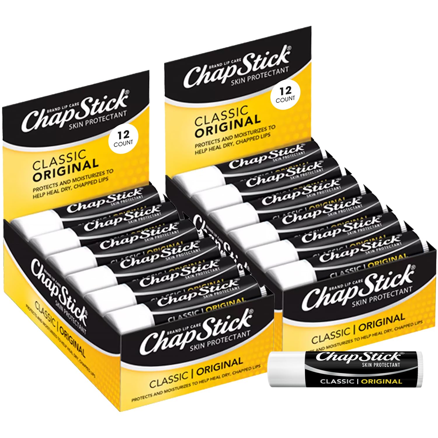 ChapStick Original: 24 tubes pour hydrater les lèvres au quotidien.