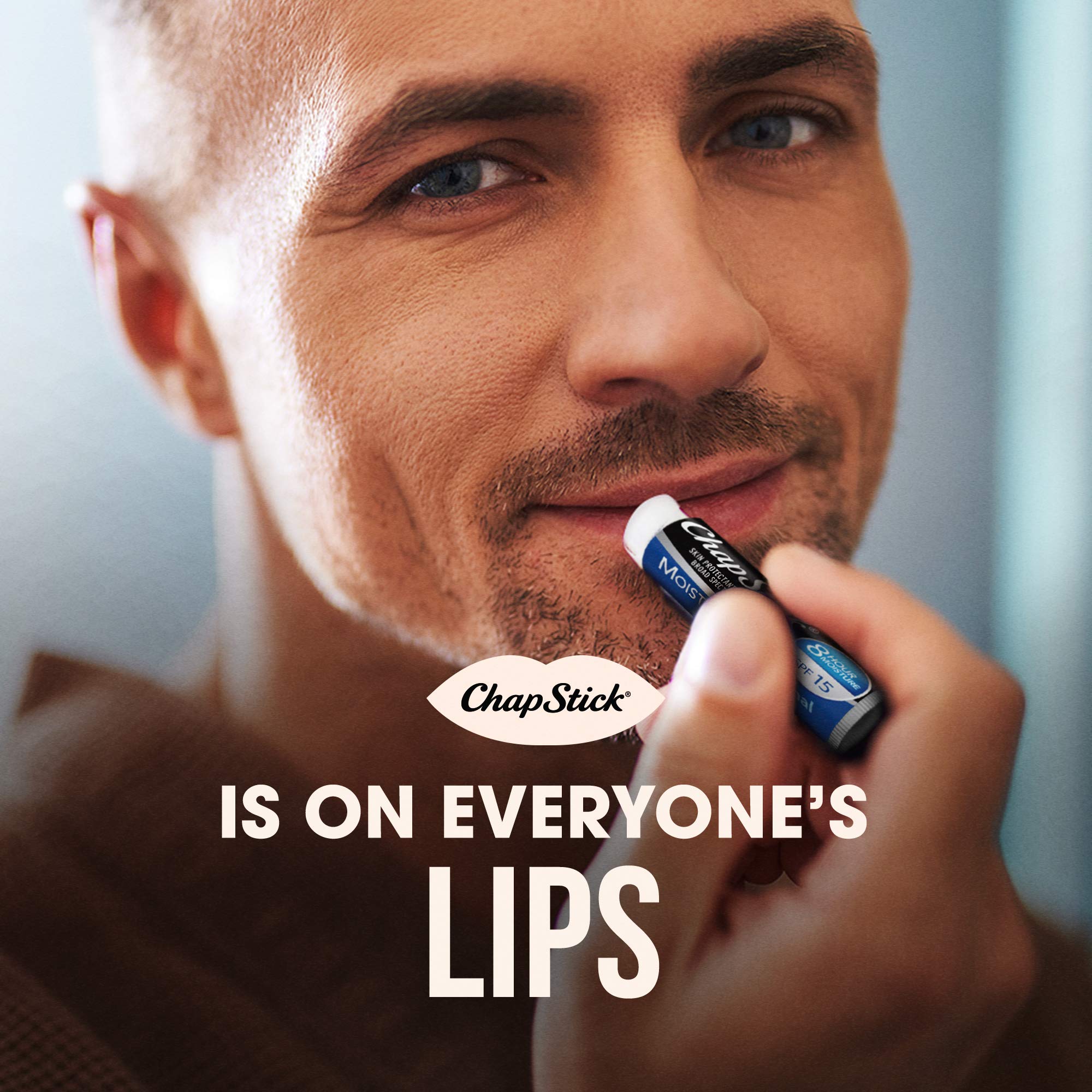 ChapStick Original Moisturizer applied on lips during outdoor activity