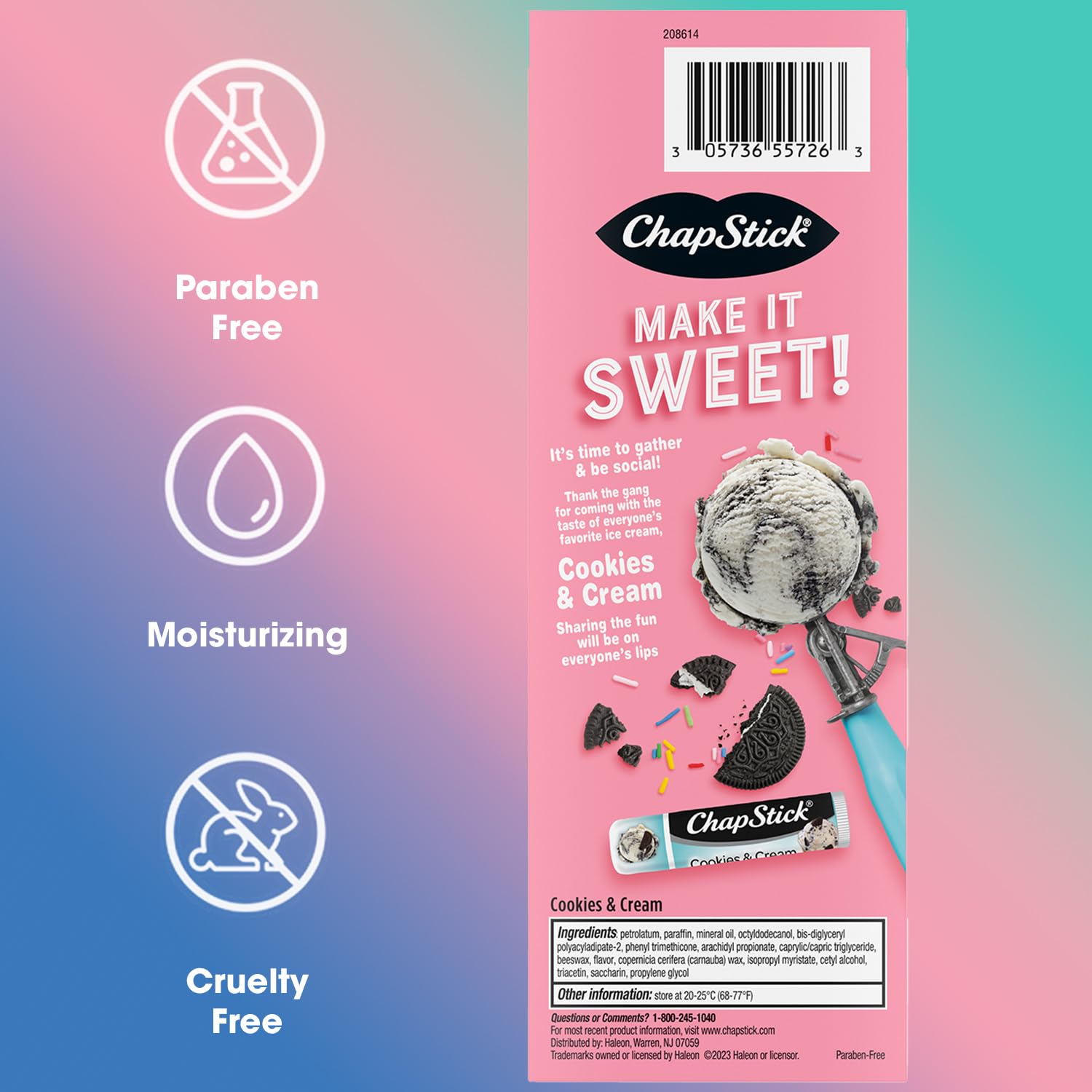 Présentoir cadeau ChapStick faveurs de fete, idéal pour réceptions et invités.