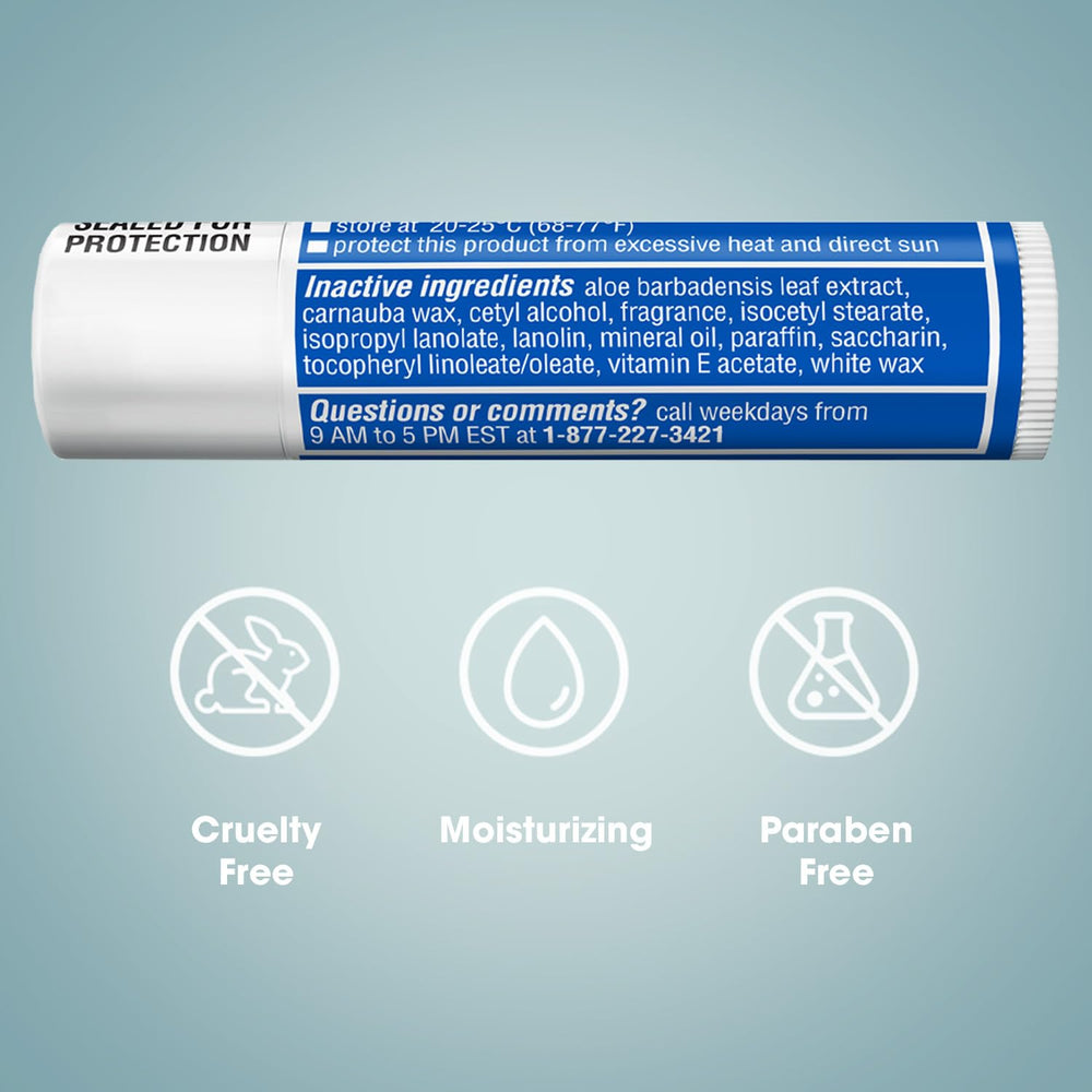 ChapStick soin lèvres 8 heures avec SPF15, hydratation durable.