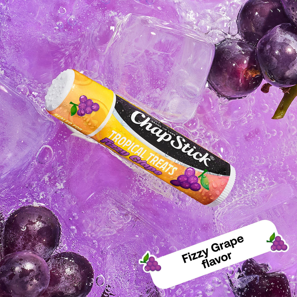 ChapStick Soin Lèvres raisin pétillant, application rapide et facile.