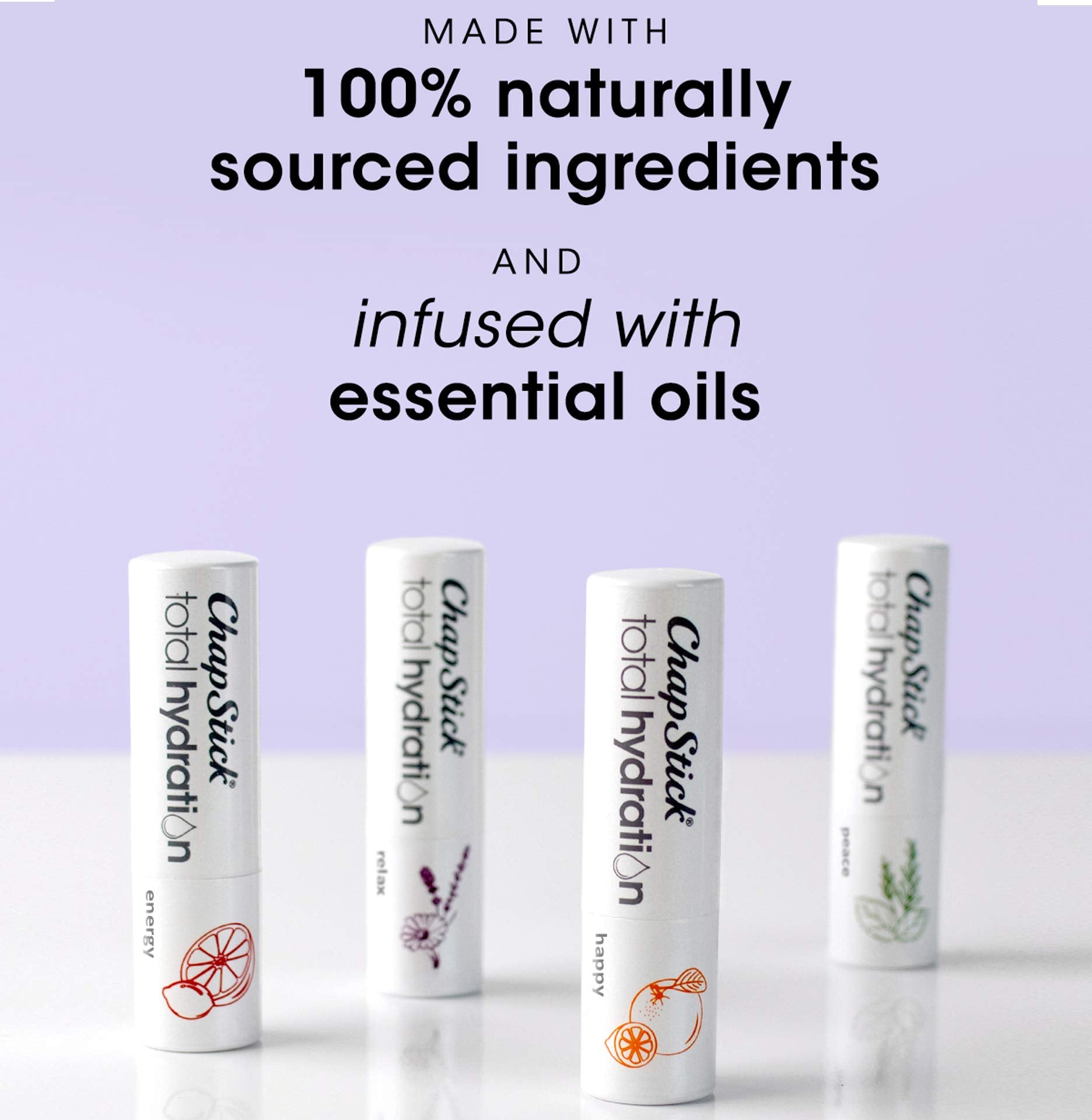 Baume ChapStick Paix, texture lisse grâce au beurre de karité.