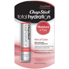 ChapStick Total Hydration Teinte Coral Blush dans son tube, teint léger et hydratant