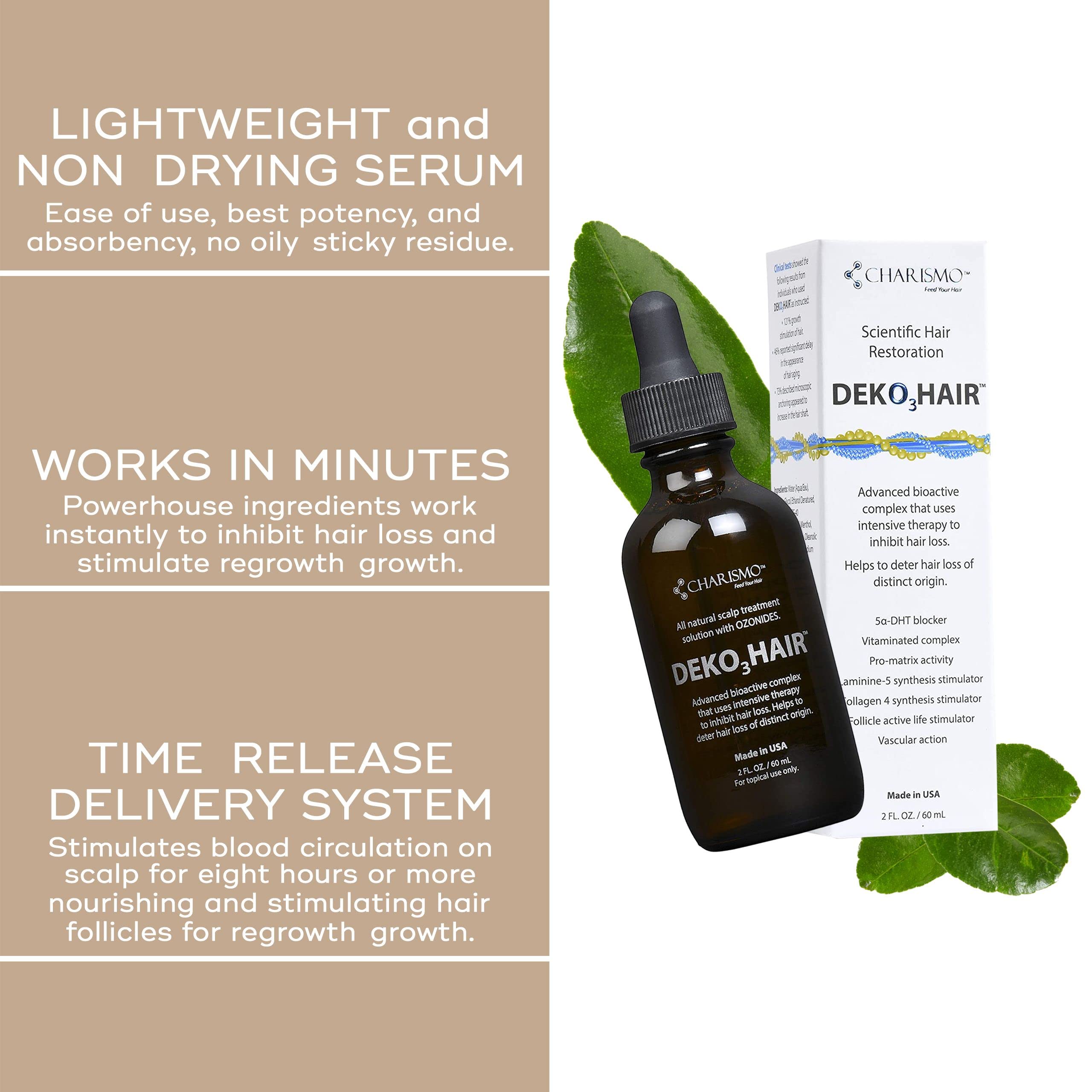 Charismo Dekohair Sérum - composition naturelle: formule sans artifices.