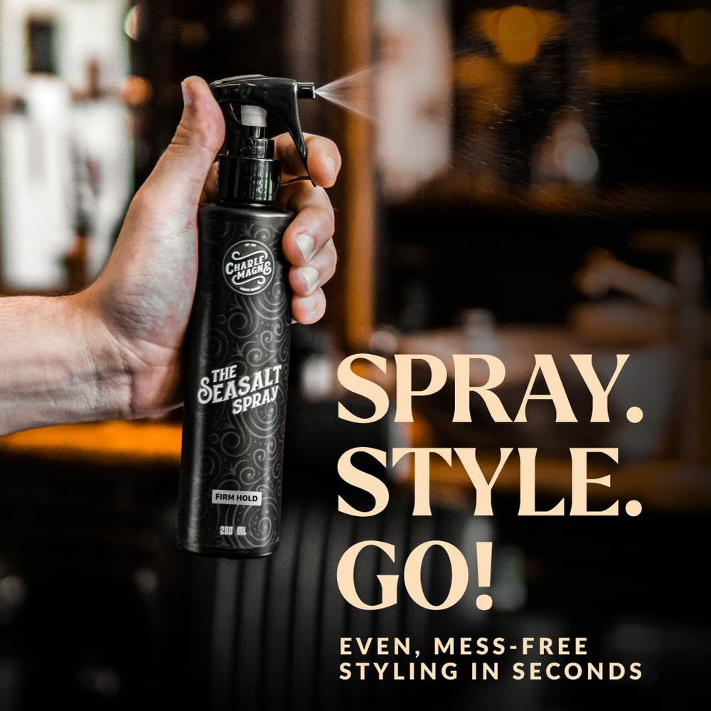 Charlemagne Spray Sel de Mer : finition mate pour un look naturel plage.
