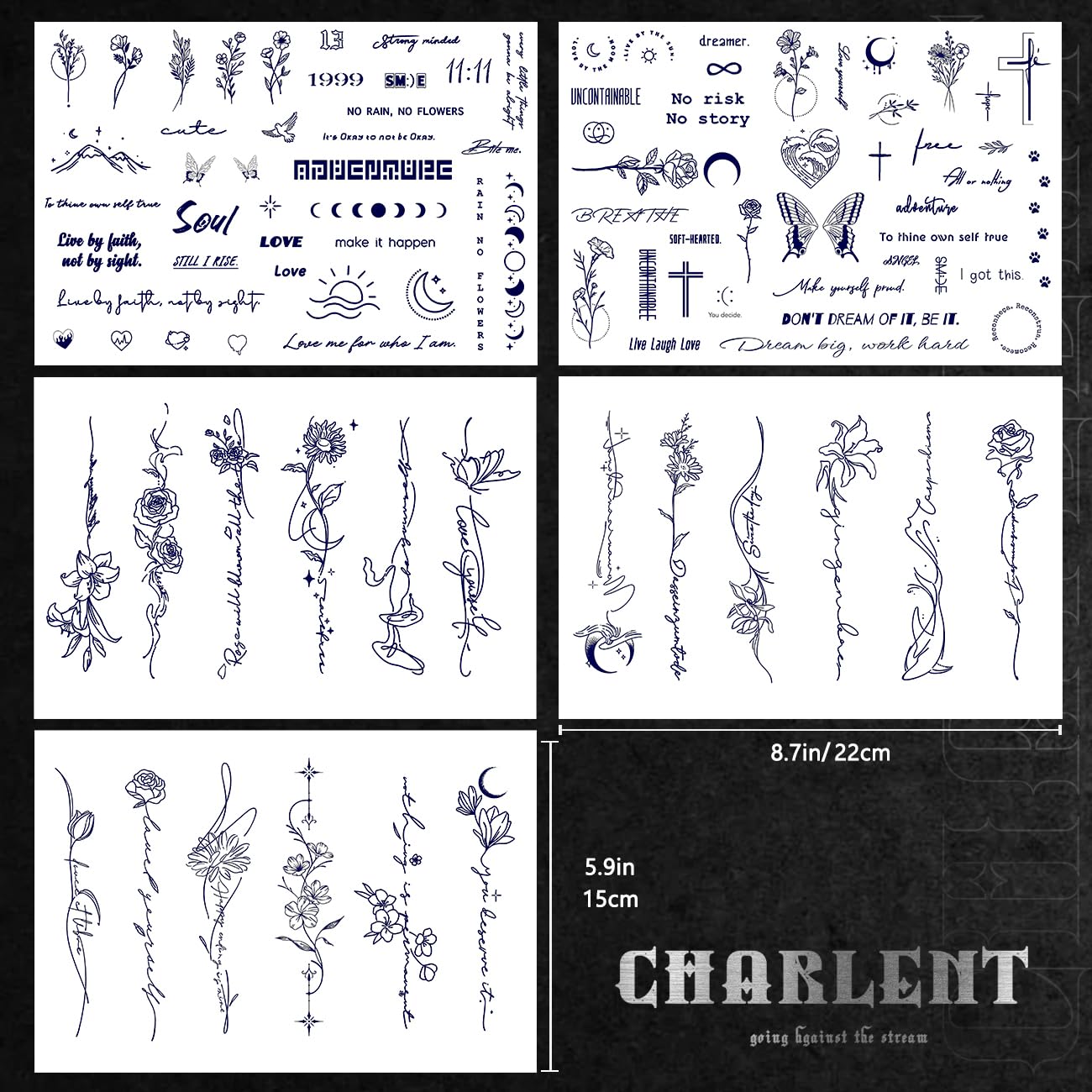 CHARLENT tatouage: application simple et rapide sur la peau