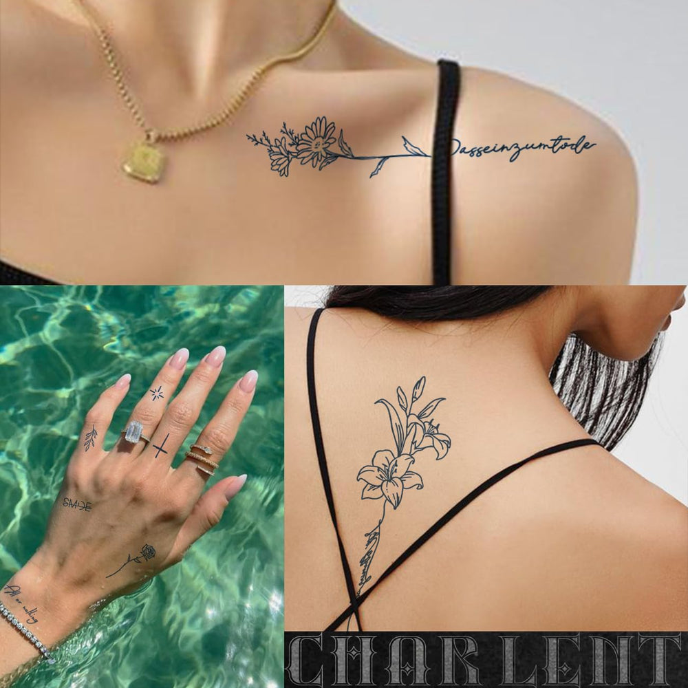 Tatouage CHARLENT: durabilité de 1 à 2 semaines selon la peau