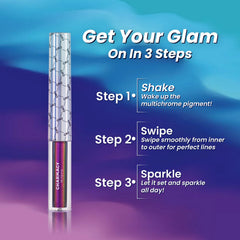 CHARMACY Chameleon Glitter Eyeliner pointe ultra-fine pour tracés précis