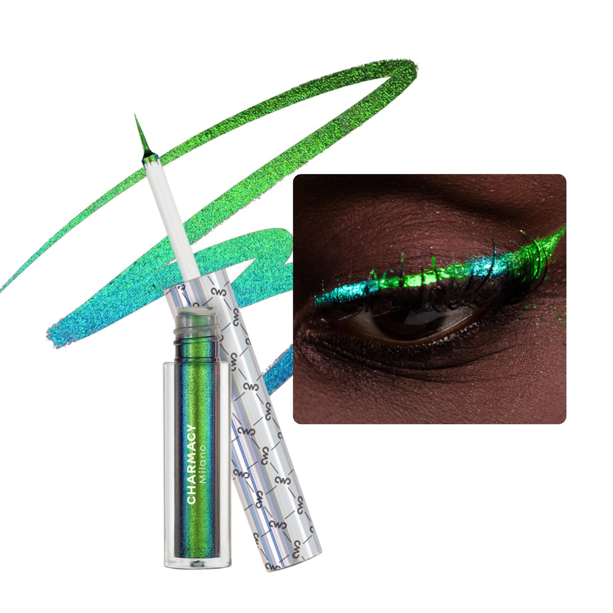 CHARMACY multichrome eyeliner flacon montrant les reflets changeants